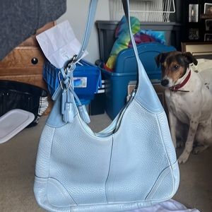 Coach light blue purse